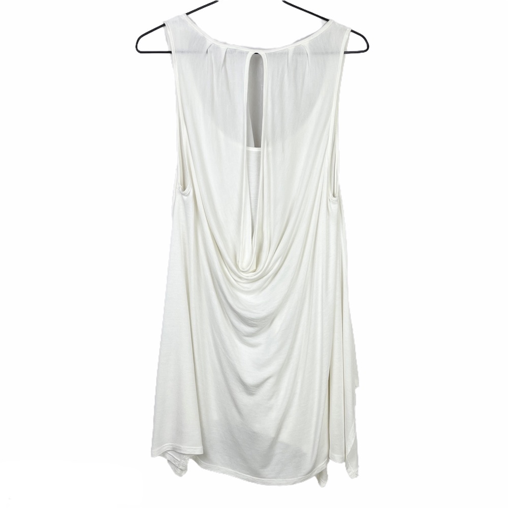 Asymmetrical Open Back Flowy Tank Top